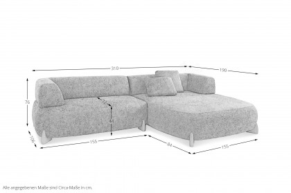 Eder von Primavera Furniture - Polsterecke rechts cognac