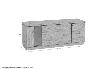 Ferrara von Schösswender - Lowboard FE 14L Wildeiche hell lackiert