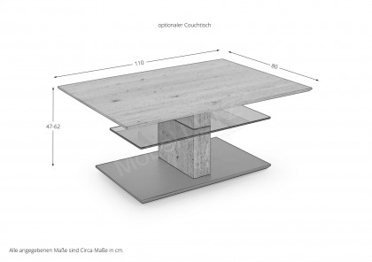Selino von Hartmann - Wohnwand V20 Kerneiche natur/  Birke anthrazit 