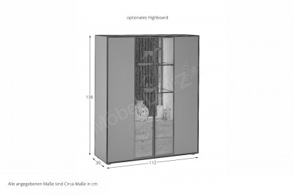 Selino von Hartmann - Wohnwand V20 Kerneiche natur/  Birke anthrazit 
