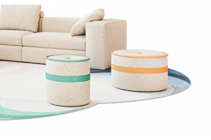 Tinetto von Schröno - Hocker creme-petrol