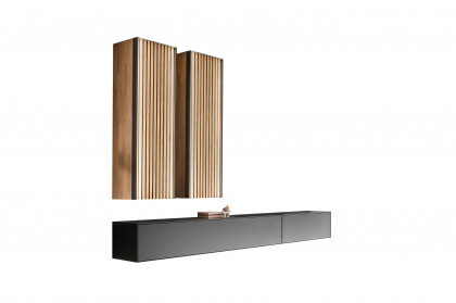 Selino von Hartmann - Wohnwand V20 Kerneiche natur/ anthrazit 