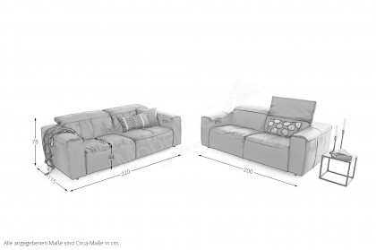 34000 Dwayne von Willi Schillig - Ledergarnitur graphite