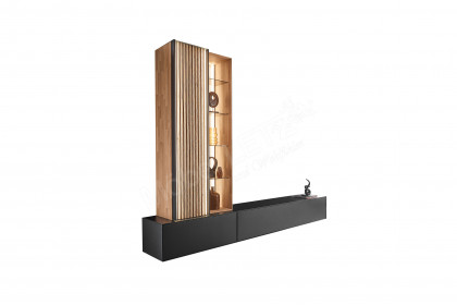 Selino von Hartmann - Wohnwand V26 Kerneiche natur/ anthrazit 