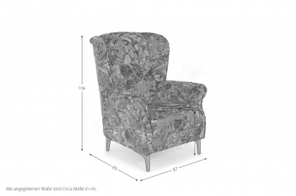 Duett von PM Oelsa - Sessel mit Hocker smaragd