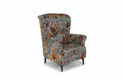 Duett von PM Oelsa - Sessel mit Hocker smaragd