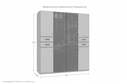 Danzig von Wimex - Kleiderschrank mit Passepartout weiß