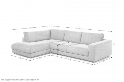High End von Candy - Ecksofa Variante links grey