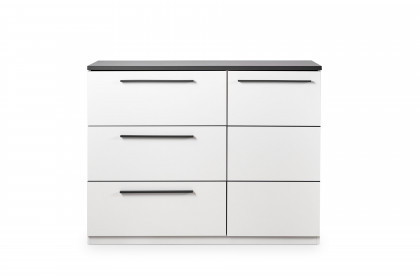 Denver-sleeping von SchlafKONTOR trendline - Kombikommode ca. 125 cm breit weiß - graphit