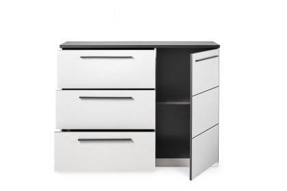 Denver-sleeping von SchlafKONTOR trendline - Kombikommode ca. 125 cm breit weiß - graphit