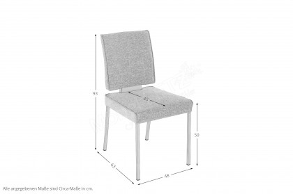 6391 von K+W Polstermöbel - Stuhl in Creme