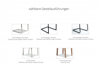 6391 von K+W Polstermöbel - Stuhl in Creme