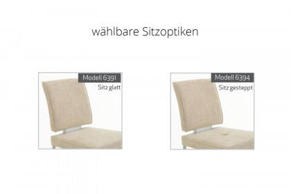 6391 von K+W Polstermöbel - Stuhl in Creme
