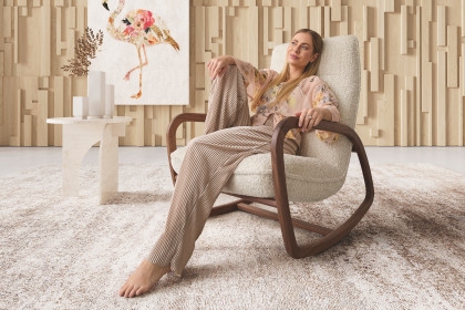 KOINOR Icky - Schaukelsessel beige