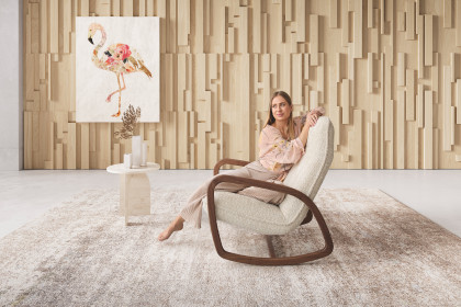 KOINOR Icky - Schaukelsessel beige