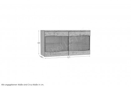 Ferrara von Schösswender - Hängevitrine FE 15 Wildeiche hell lackiert