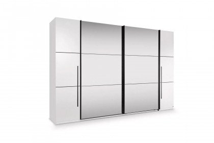 Denver-sleeping von SchlafKONTOR trendline - Kleiderschrank ca. 312 cm breit weiß - graphit