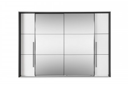 Denver-sleeping von SchlafKONTOR trendline - Kleiderschrank ca. 312 cm breit weiß - graphit