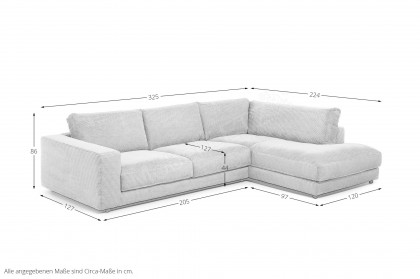 High End von Candy - Ecksofa Variante rechts grey