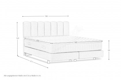 Maura von GUTMANN - Boxspringbett 180 x 200 weiß