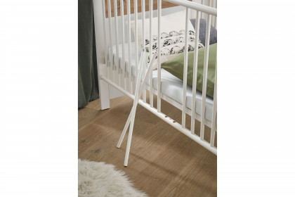 Filou-LE25 von POL Power - Babybett weiß - Artisan Eiche Nachbildung