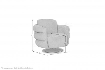 Calvia von Schröno - Dreh-Solitärsessel orange