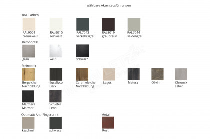 Ferrara von Schösswender - Sideboard hängend FE 21L Risseiche/ Metall Rost