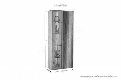 Selino von Hartmann - Wohnwand V28 Kerneiche natur/ anthrazit 