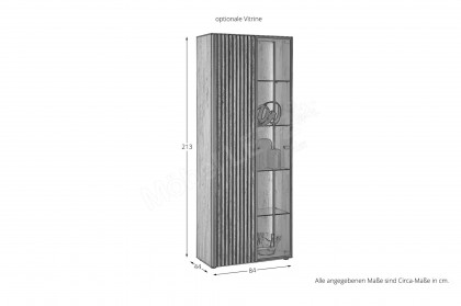 Selino von Hartmann - Wohnwand V28 Kerneiche natur/ anthrazit 