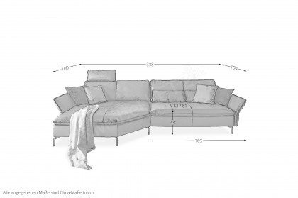 MR 2340 von Musterring - Ecksofa Variante links anthrazit
