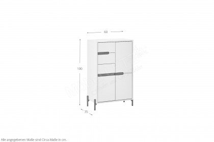 Avanto von BEGA - Highboard in Hellgrau matt