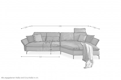 MR 2340 von Musterring - Ecksofa Variante rechts anthrazit