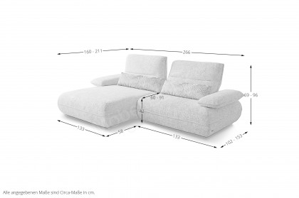 KOINOR Amy - Ecksofa Variante links creme