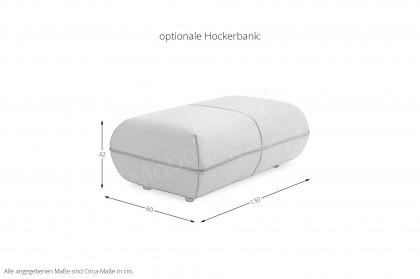 KOINOR Amy - Ecksofa Variante links creme