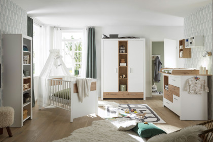 Filou-LE25 von POL Power - Babyzimmer-Set weiß - Artisan Eiche Nachbildung