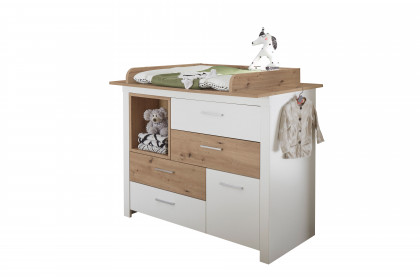 Filou-LE25 von POL Power - Babyzimmer-Set weiß - Artisan Eiche Nachbildung