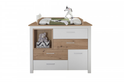 Filou-LE25 von POL Power - Babyzimmer-Set weiß - Artisan Eiche Nachbildung