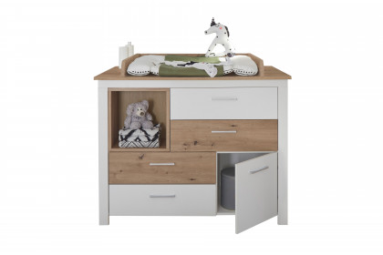 Filou-LE25 von POL Power - Babyzimmer-Set weiß - Artisan Eiche Nachbildung