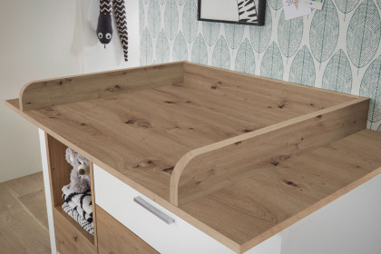 Filou-LE25 von POL Power - Babyzimmer-Set weiß - Artisan Eiche Nachbildung