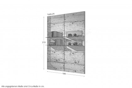Ferrara von Schösswender - Regalelement FE 06 Risseiche