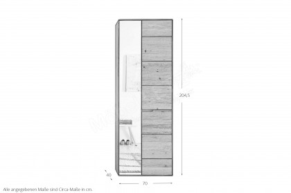 KM-0663 von GK Möbelvertrieb - Garderobenschrank in Wildeiche massiv und geölt