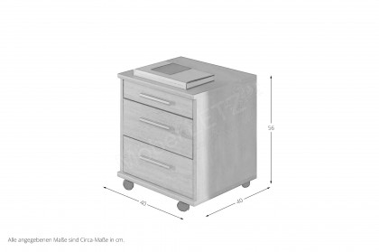 Office Line von BEGA Consult - Schreibtisch-Container mit 3 Schubkästen