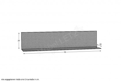 Ferrara von Schösswender - Wandboard FE 07, Breite ca. 90 cm