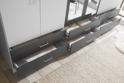 Janne von POL Power - Kombischrank weiß graphit mit Spiegel