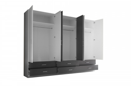 Janne von POL Power - Kombischrank weiß graphit mit Spiegel