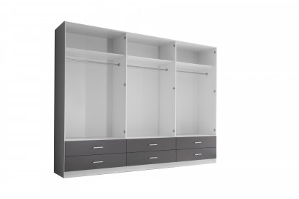 Janne von POL Power - Kombischrank weiß graphit mit Spiegel