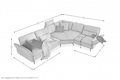 MR 2340 von Musterring - Polstergarnitur rechts sand