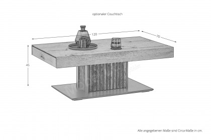 Selino von Hartmann - Wohnwand V30 Kerneiche natur/ Birke anthrazit