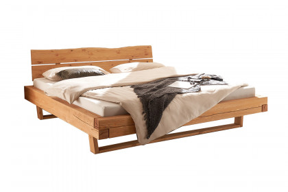 BE-0880 von GK Möbelvertrieb - Balkenbett mit Holzkufe 140x200 cm