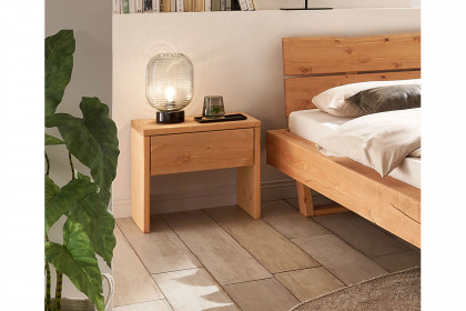 BE-0880 von GK Möbelvertrieb - Balkenbett mit Holzkufe 140x200 cm